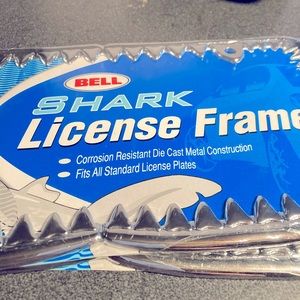 Licence Franes shark mouth fits all standard license plates by Bell   New